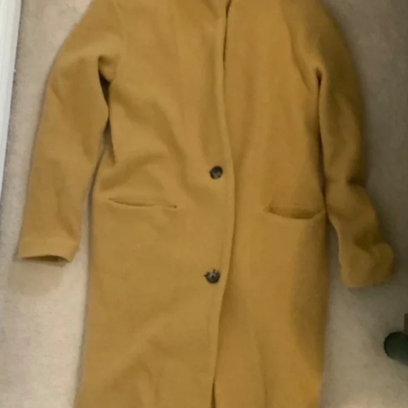 Wilfred Dujardin Mustard Yellow Wool Coat - Picture 10 of 14